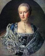 Francois-Hubert Drouais Portrait of Countess Darya Petrovna Saltykova oil on canvas